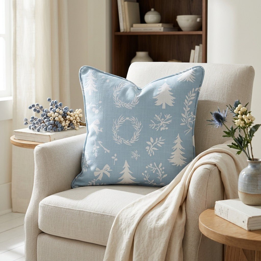 Winter Wreath Throw Pillow - Benton Lane Home - Lemon Park