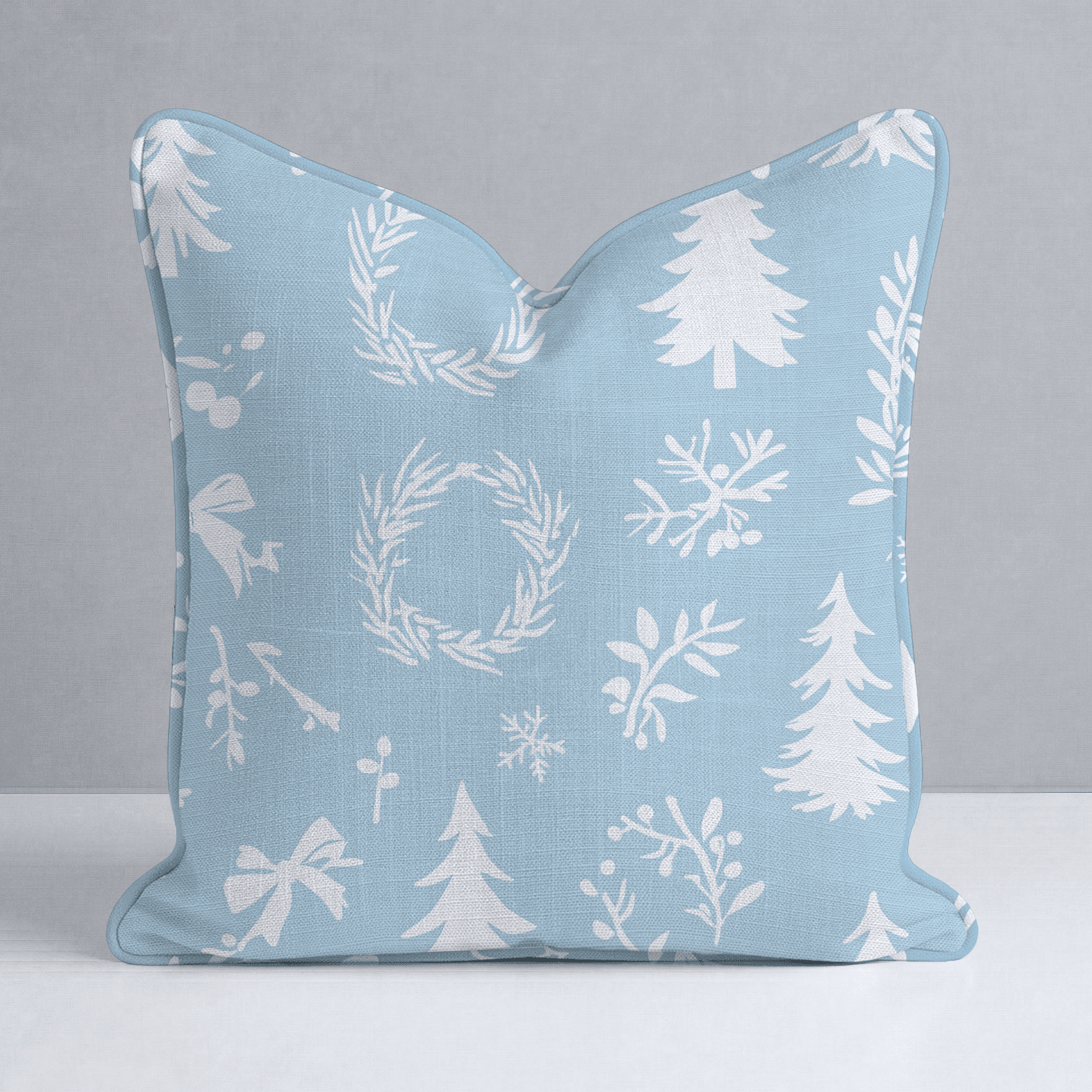 Winter Wreath Throw Pillow - Benton Lane Home - Lemon Park