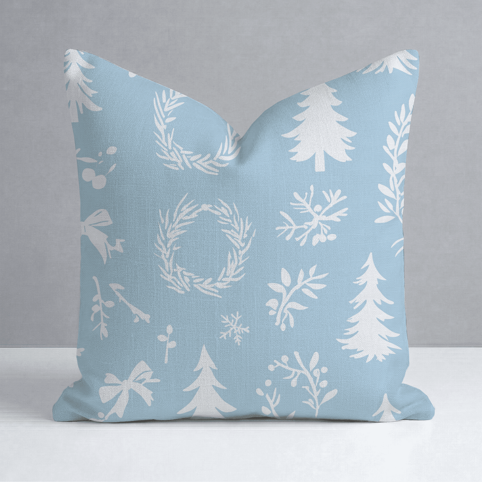 Winter Wreath Throw Pillow - Benton Lane Home - Lemon Park