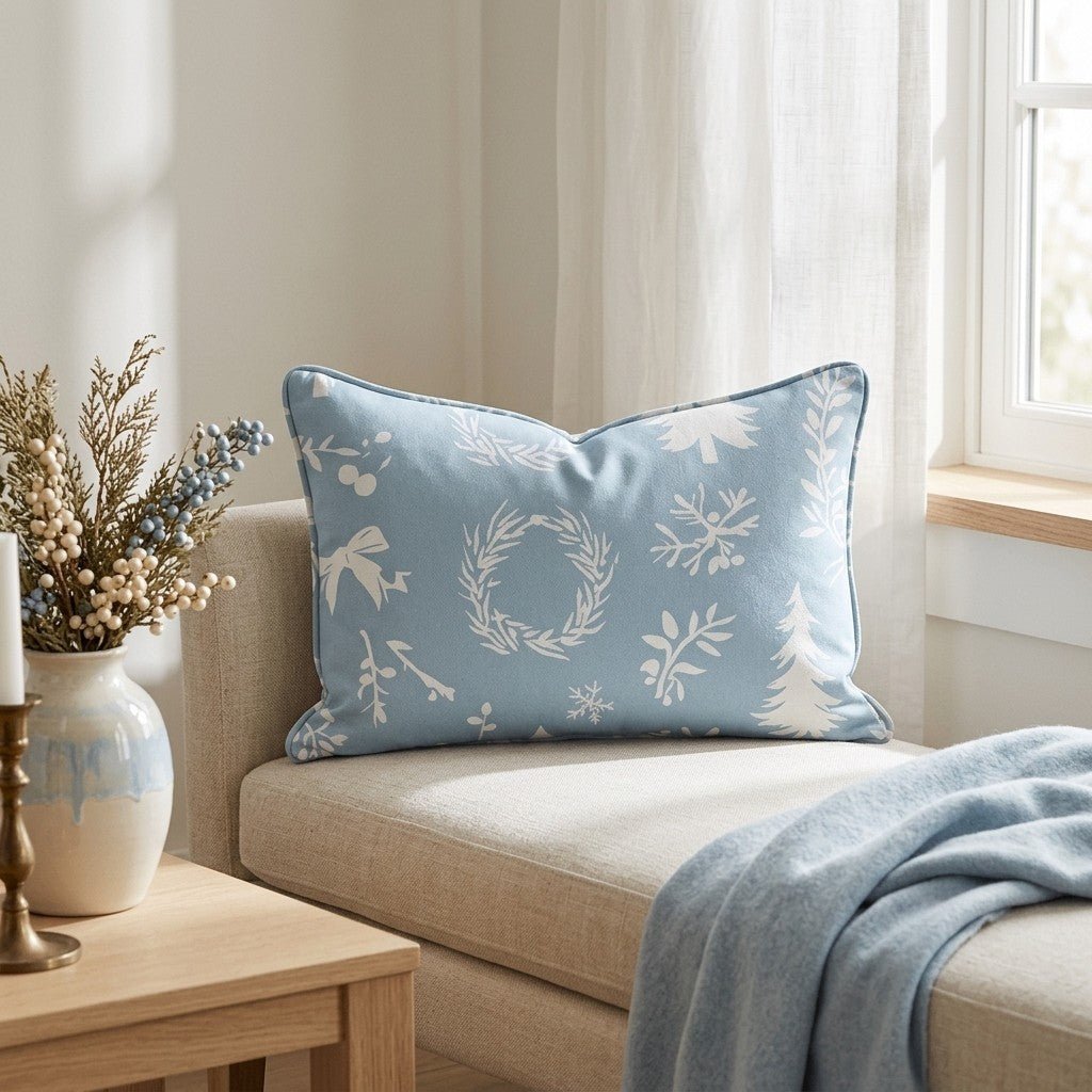 Winter Wreath Throw Pillow - Benton Lane Home - Lemon Park