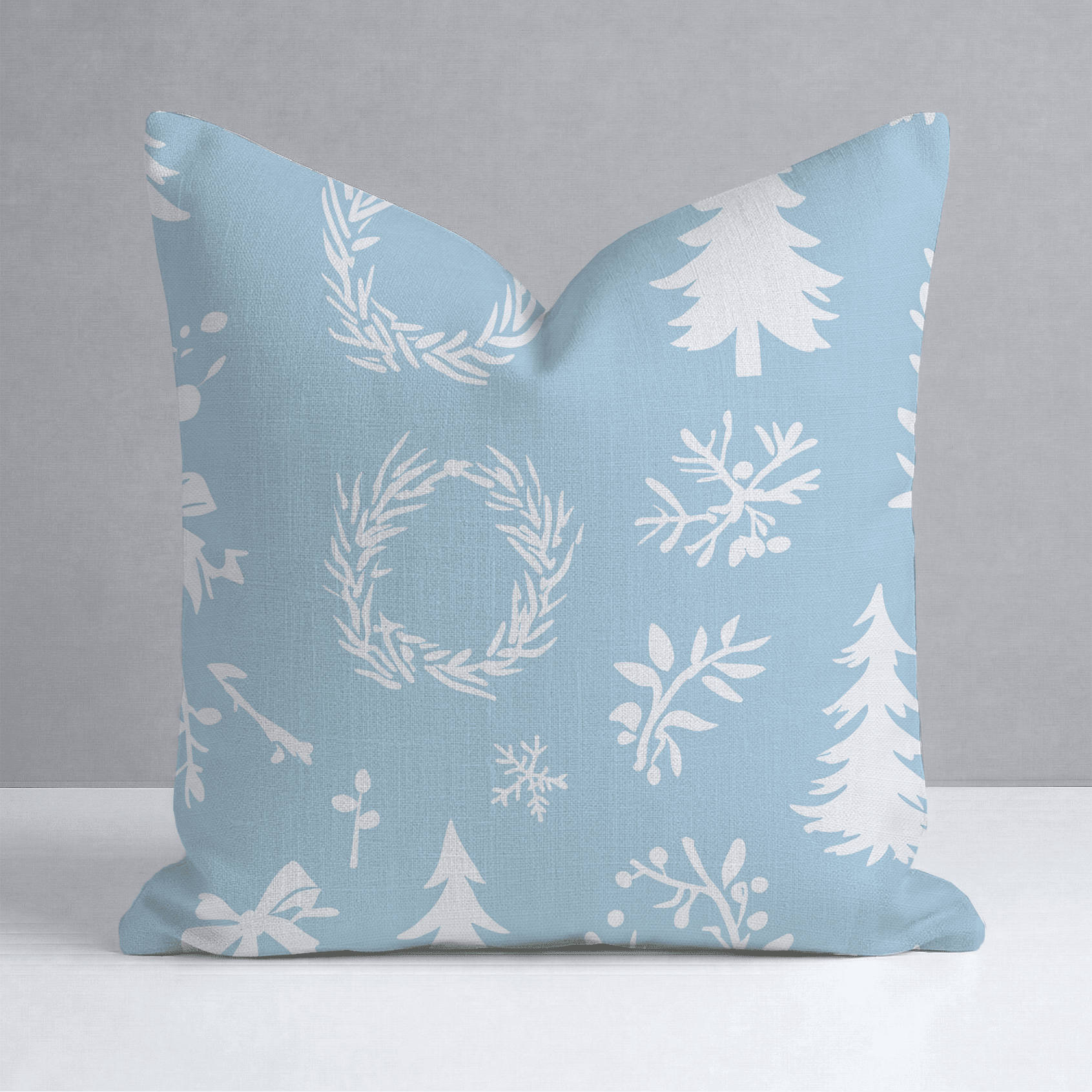 Winter Wreath Throw Pillow - Benton Lane Home - Lemon Park