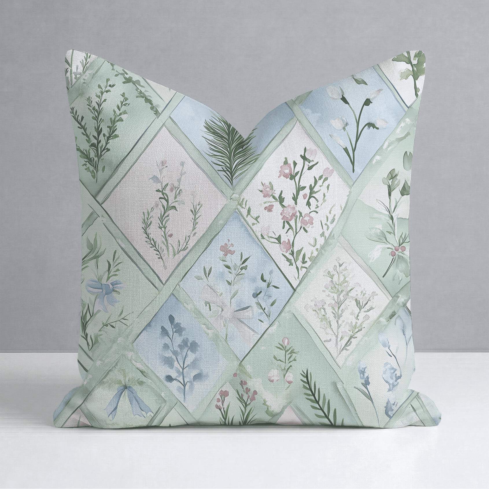 Winter's Patchwork Throw Pillow - Benton Lane Home - Lemon Park