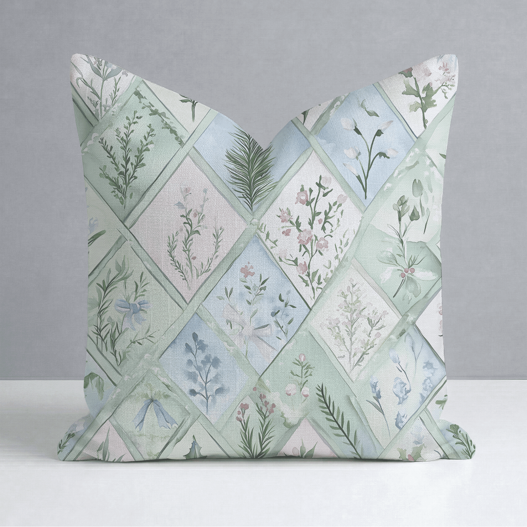 Winter's Patchwork Throw Pillow - Benton Lane Home - Lemon Park