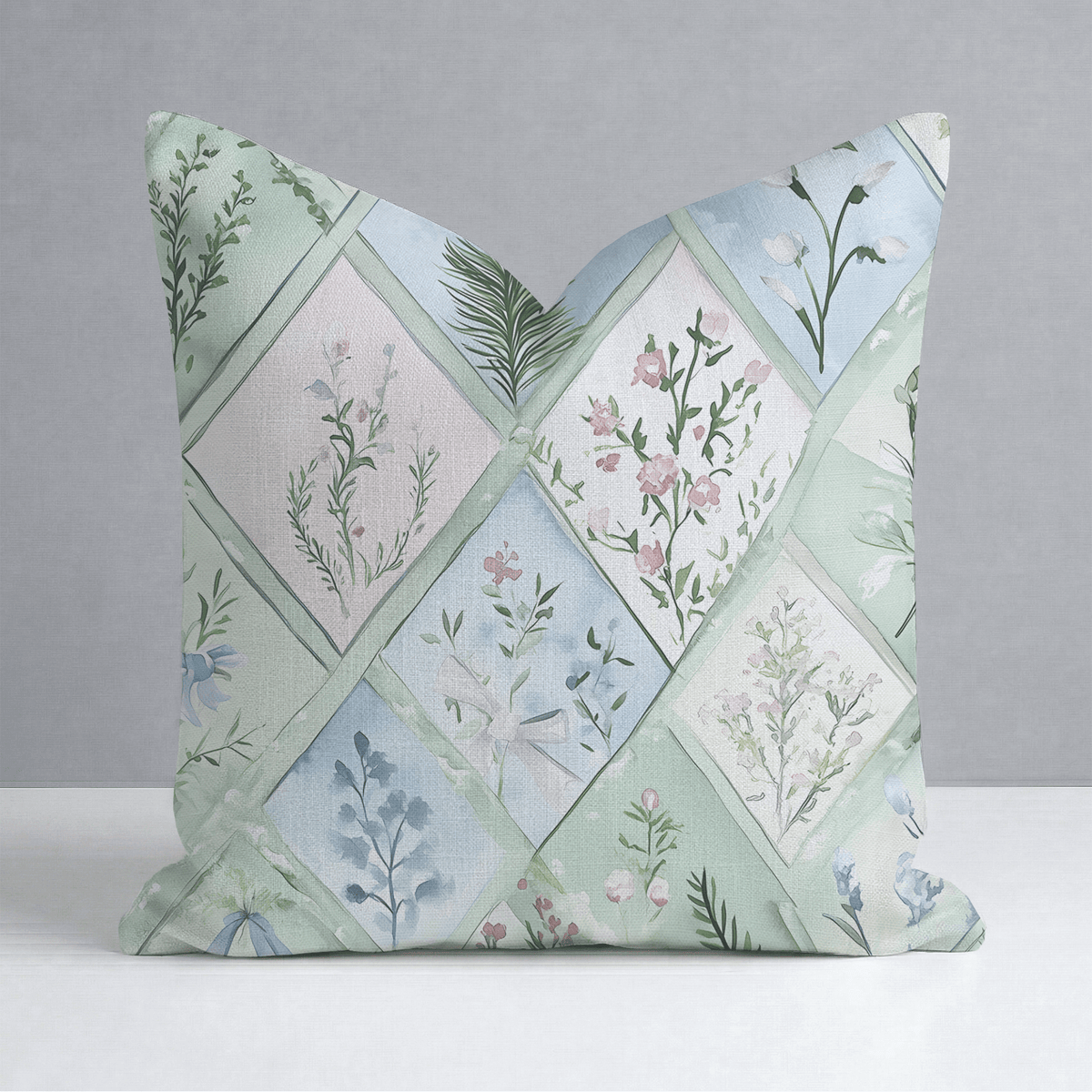 Winter's Patchwork Throw Pillow - Lemon Park