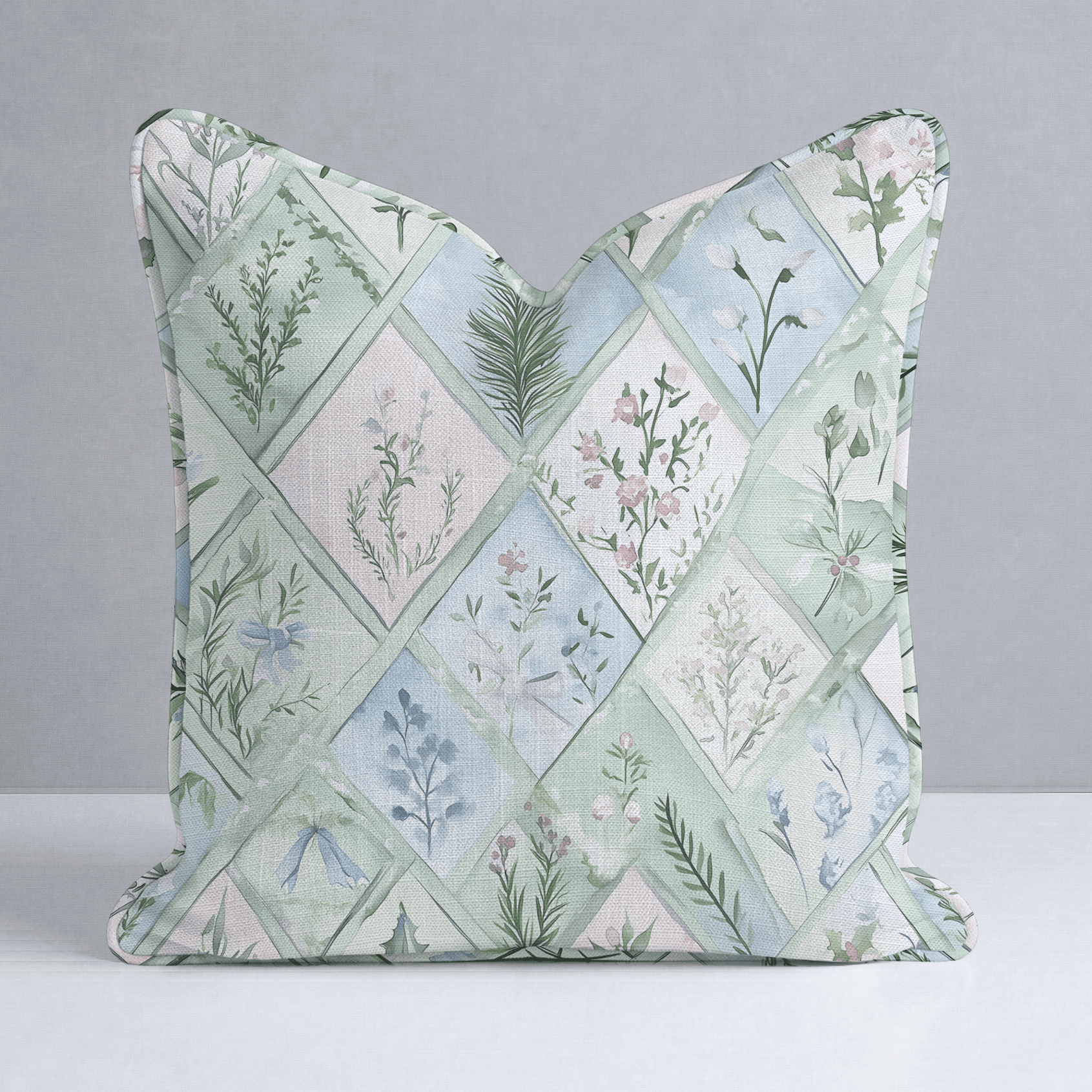 Winter's Patchwork Throw Pillow - Benton Lane Home - Lemon Park