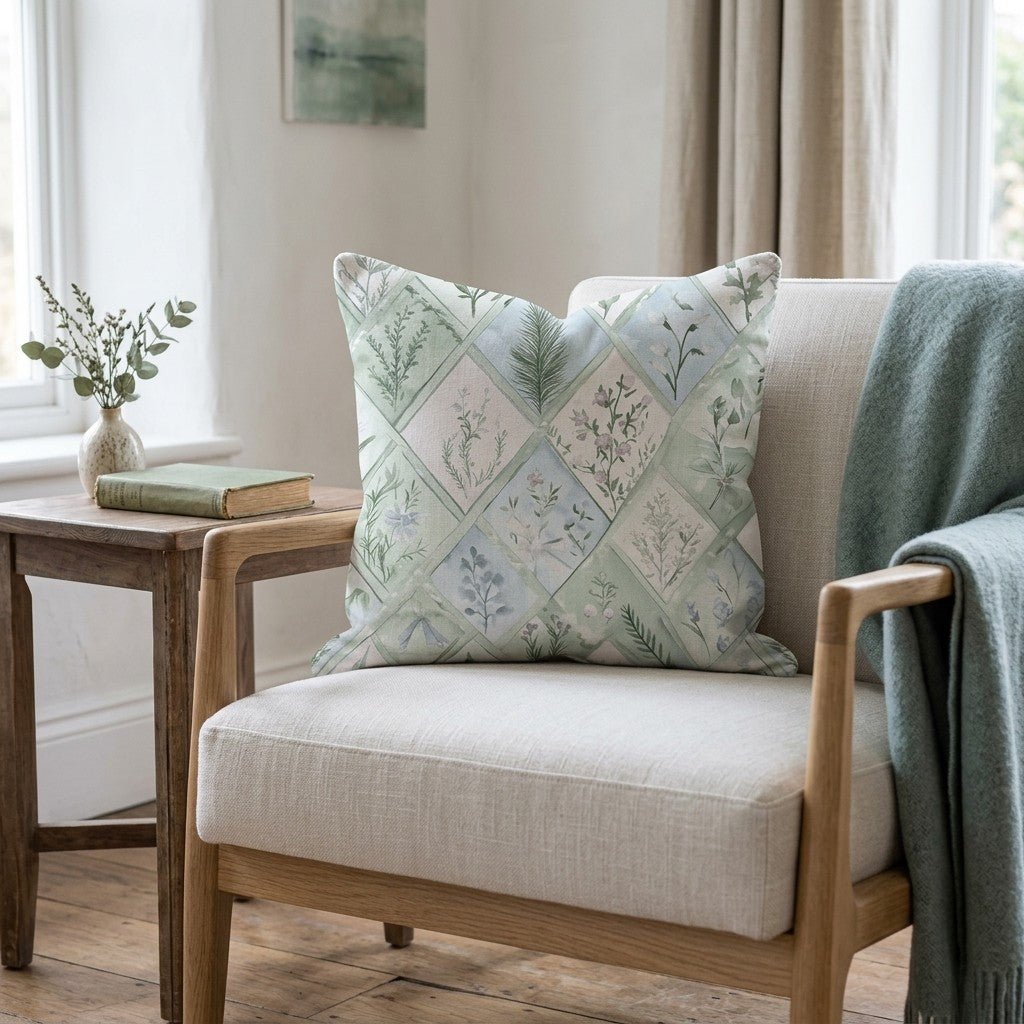 Winter's Patchwork Throw Pillow - Lemon Park