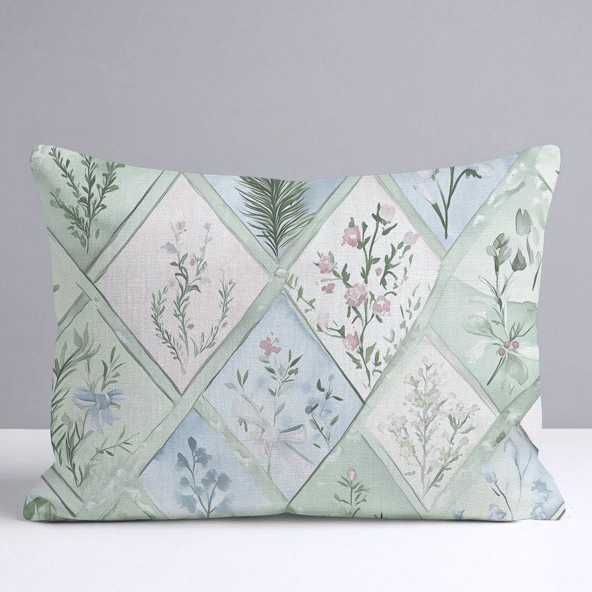 Winter's Patchwork Throw Pillow - Lemon Park