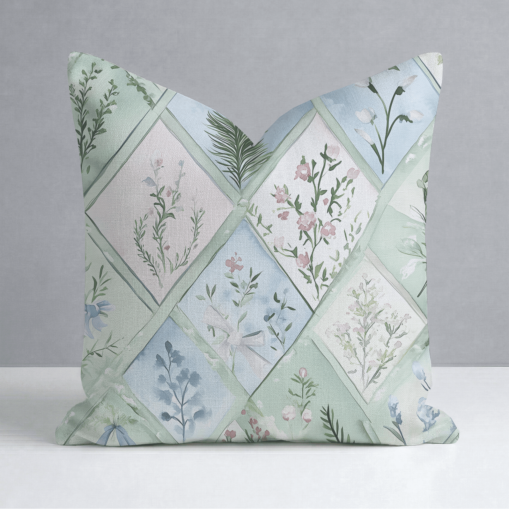 Winter's Patchwork Throw Pillow - Benton Lane Home - Lemon Park