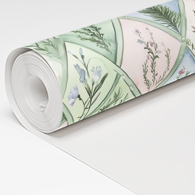 Winter's Patchwork Wallpaper - Lemon Park