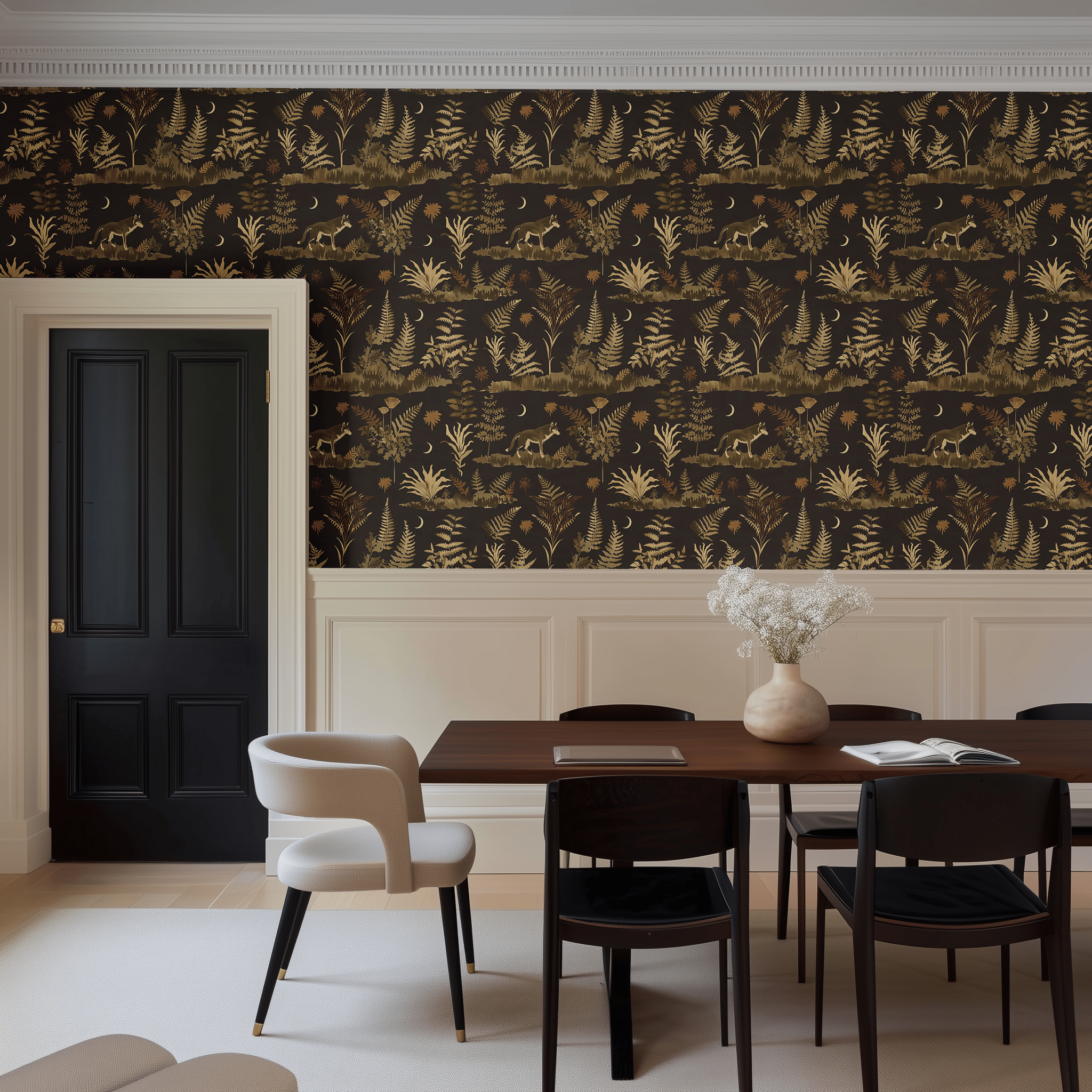 Wolf at Dusk Wallpaper - Benton Lane Home - Painted Paper