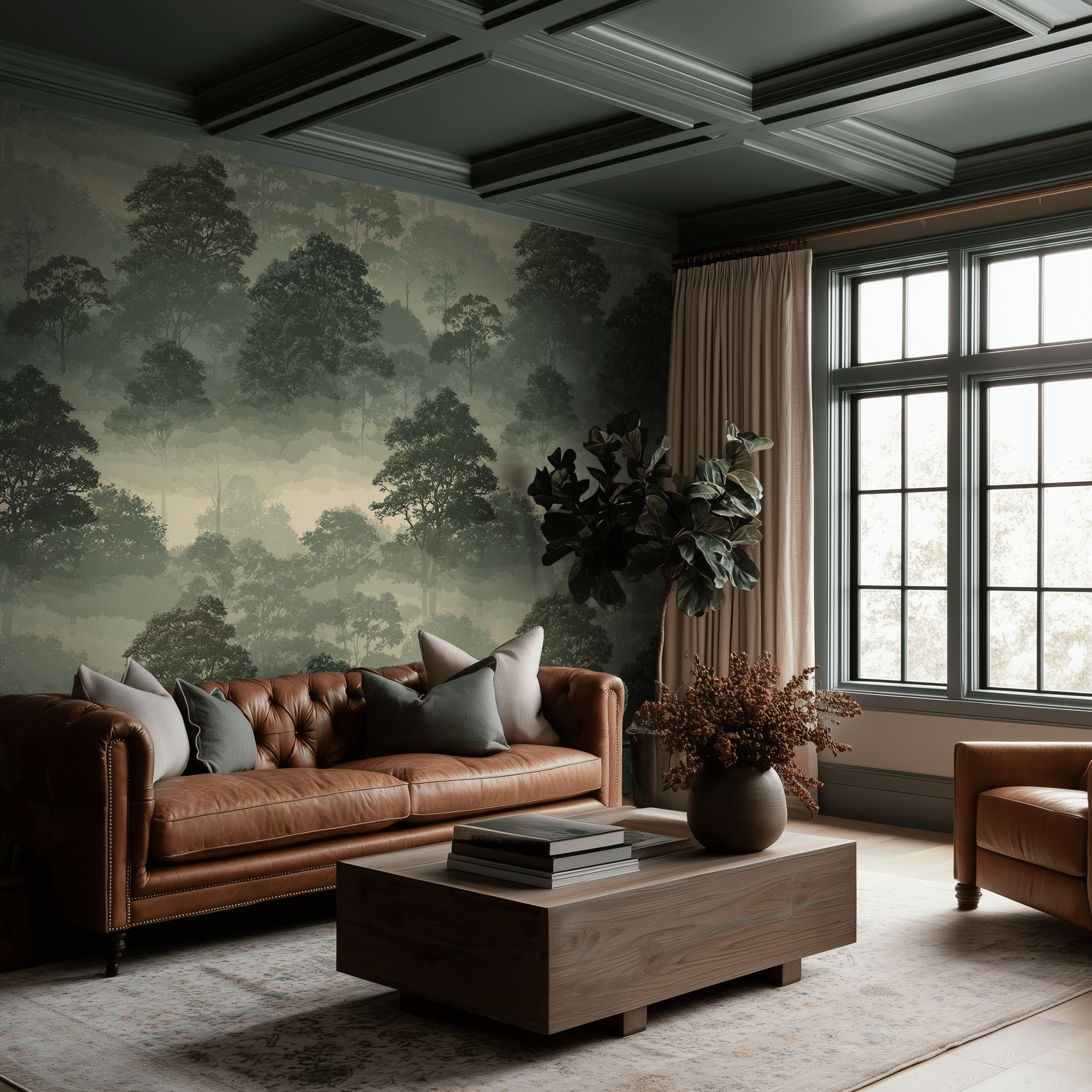 Woodland Haze Wallpaper - Benton Lane Home - Benton Lane