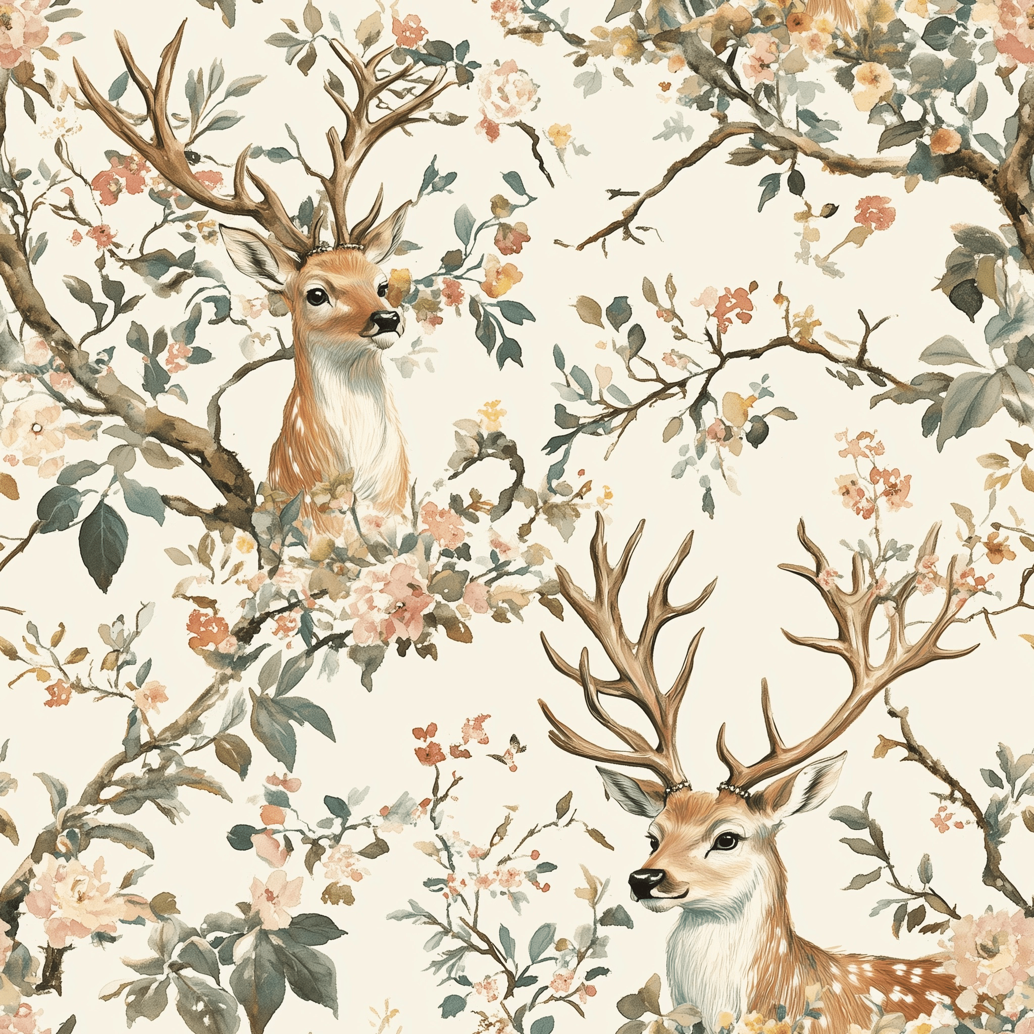 Woodland Majesty Wallpaper - Benton Lane Home - Painted Paper