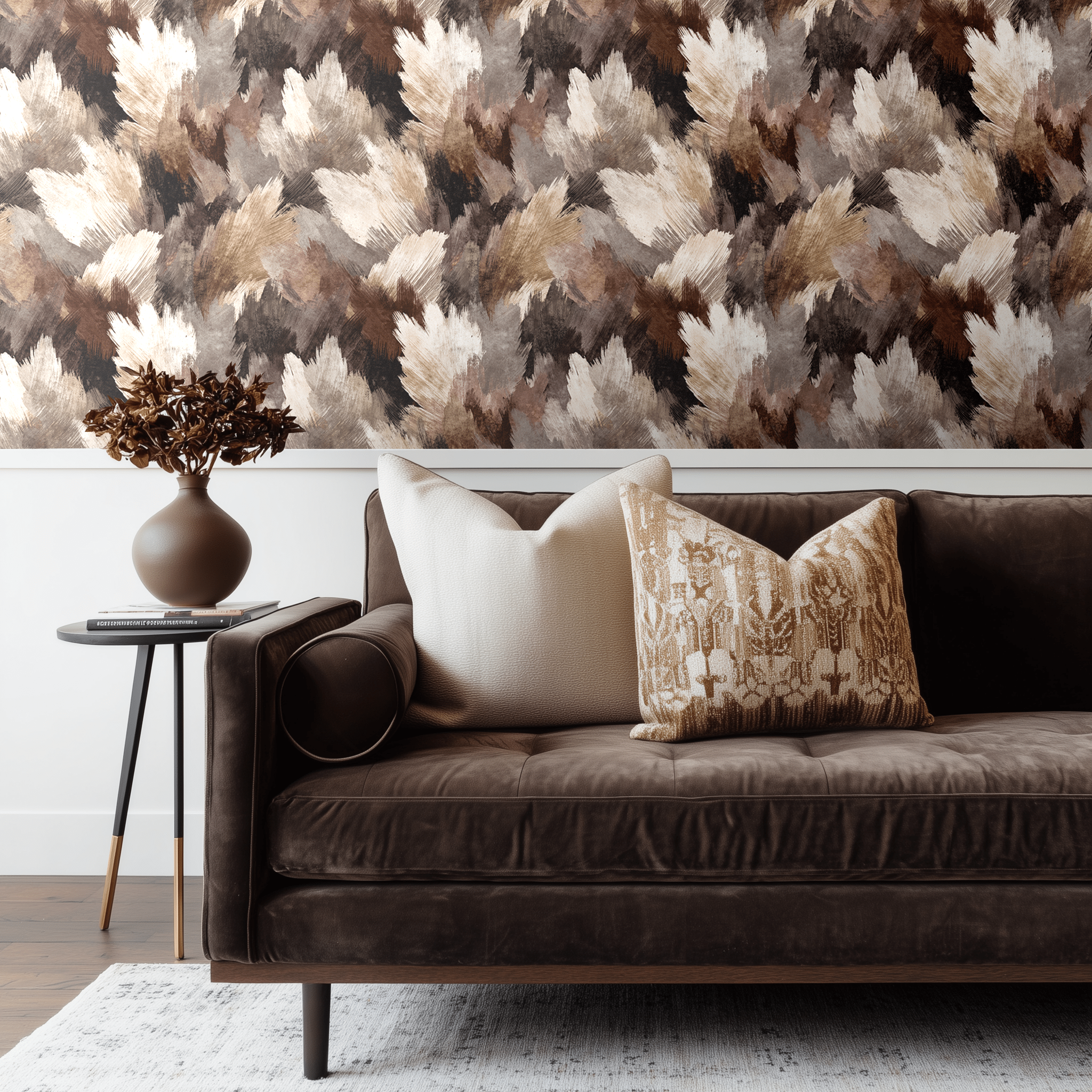 Woodsmoke Wallpaper - Painted Paper
