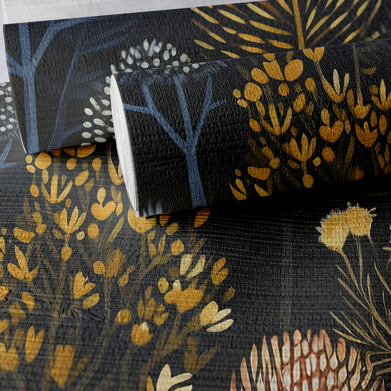 Wren Faux Grasscloth Wallpaper - Painted Paper