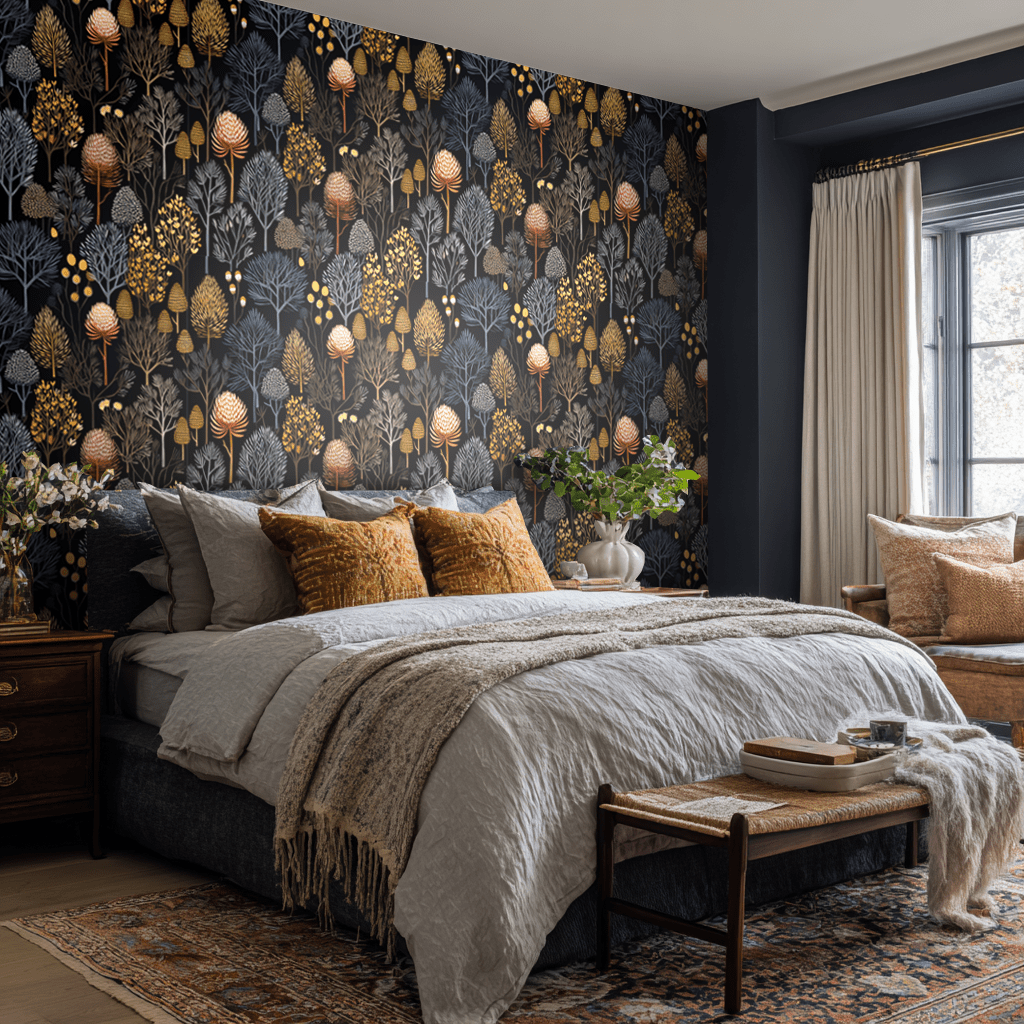 Wren Wallpaper - Benton Lane Home - Painted Paper