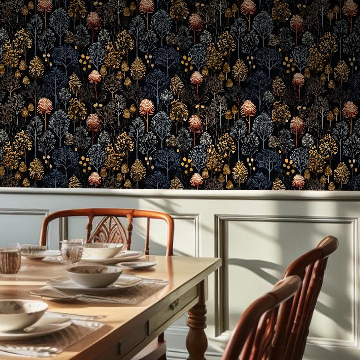Wren Wallpaper - Benton Lane Home - Painted Paper