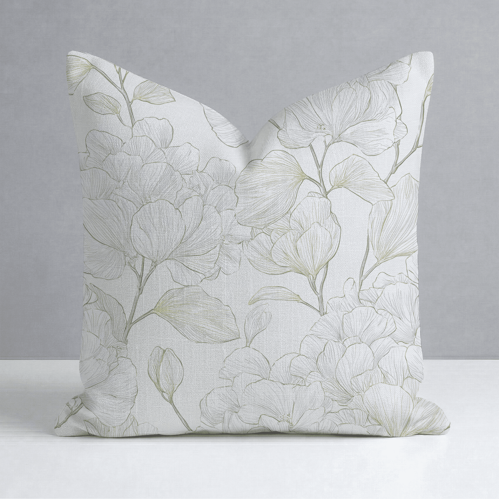 Yellow Hue Hydrangea Throw Pillow - Benton Lane Home - Lemon Park
