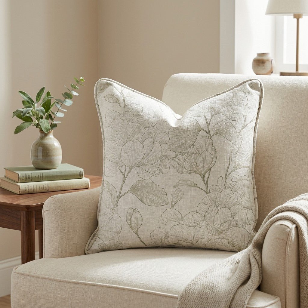 Yellow Hue Hydrangea Throw Pillow - Benton Lane Home - Lemon Park