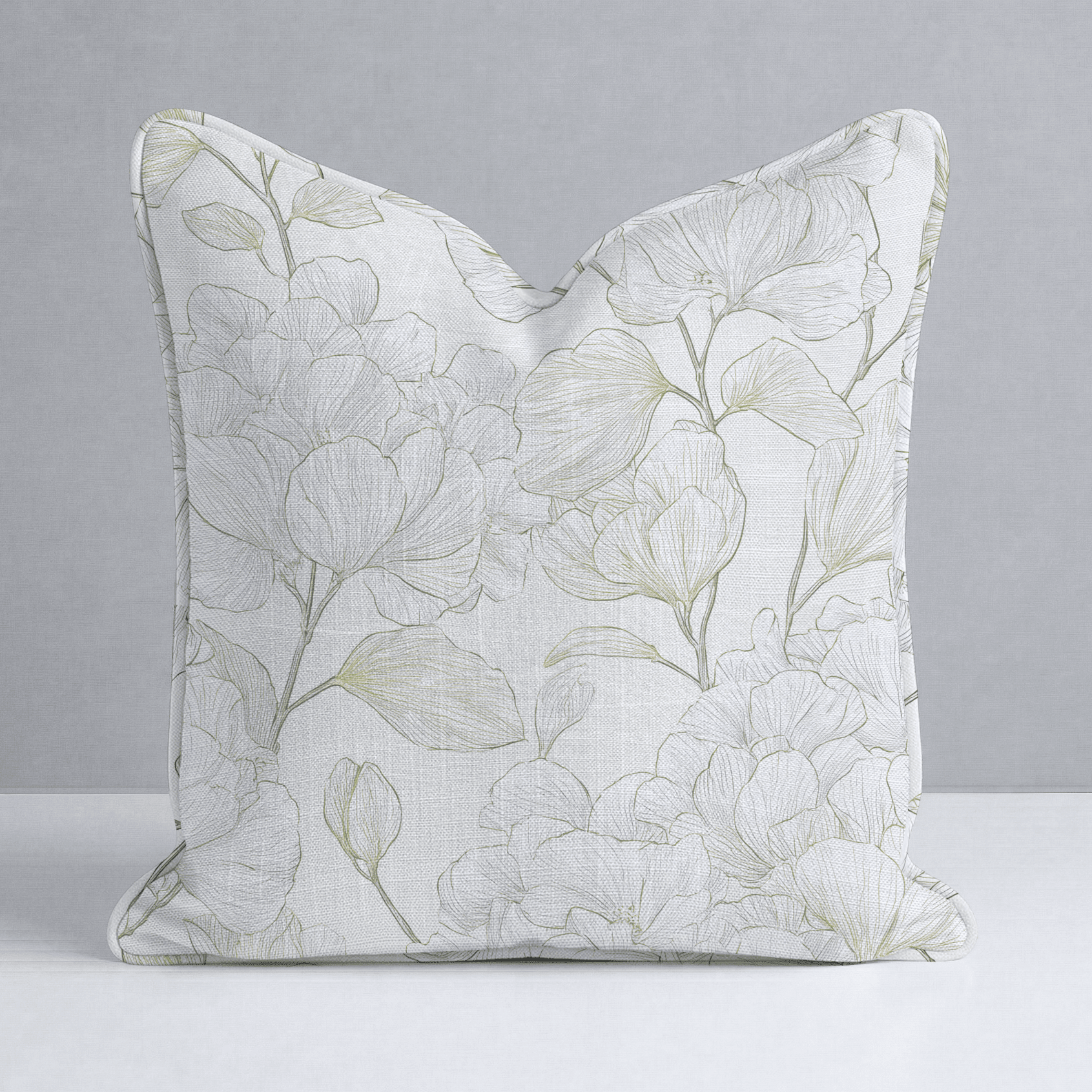 Yellow Hue Hydrangea Throw Pillow - Benton Lane Home - Lemon Park