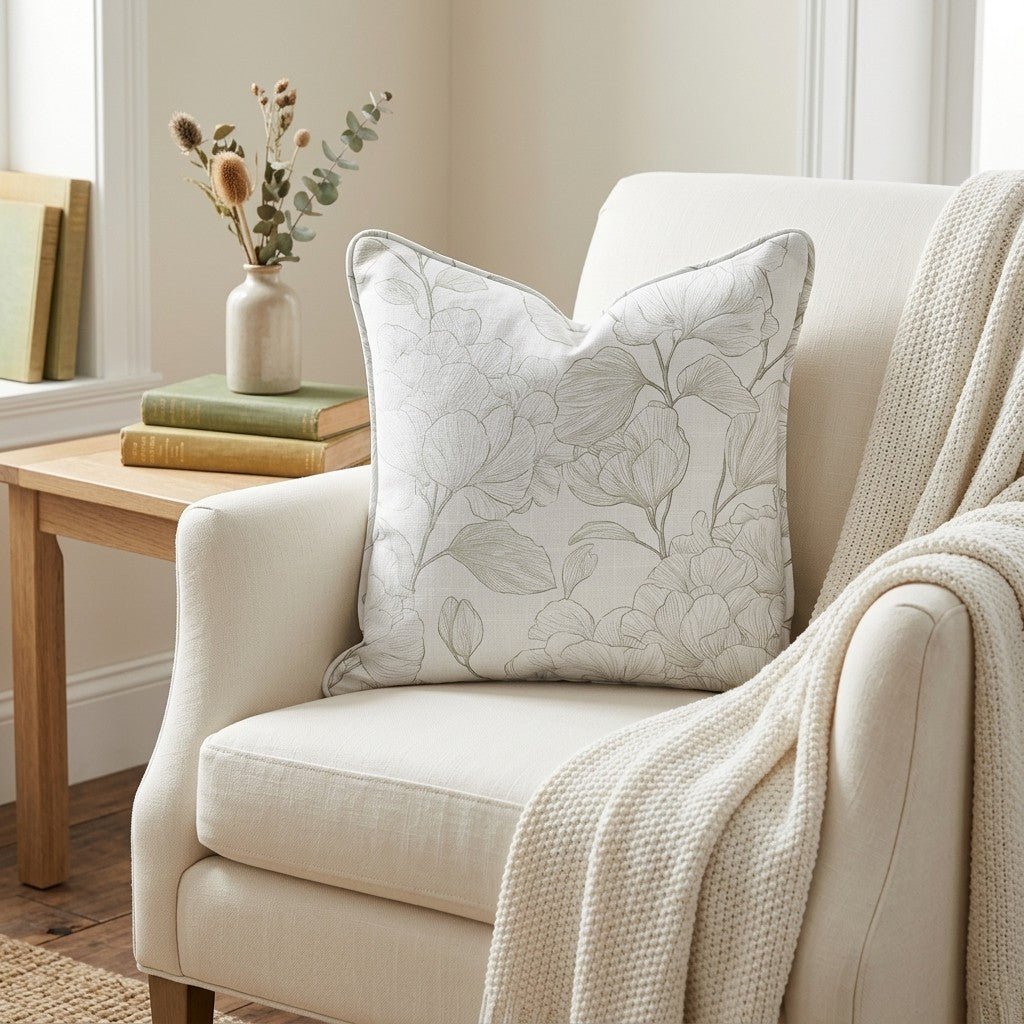 Yellow Hue Hydrangea Throw Pillow - Benton Lane Home - Lemon Park