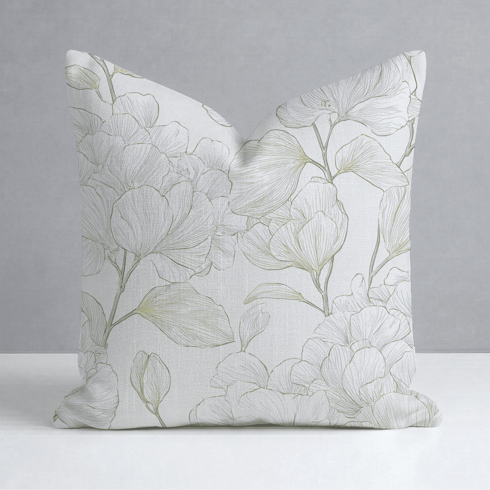 Yellow Hue Hydrangea Throw Pillow - Benton Lane Home - Lemon Park