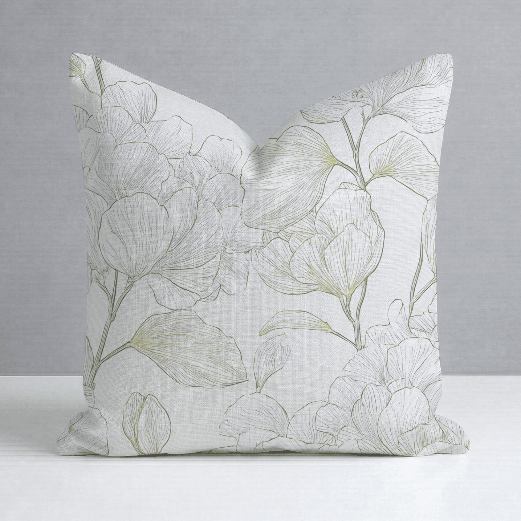 Yellow Hue Hydrangea Throw Pillow - Benton Lane Home - Lemon Park