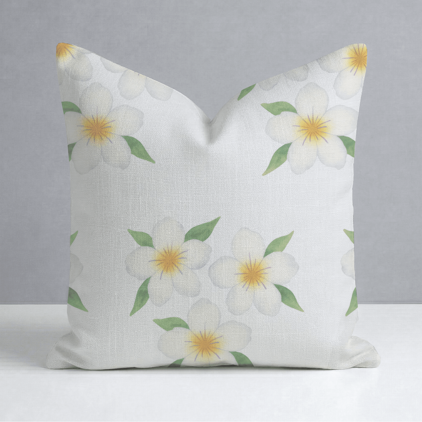 Yellow Sprouts Throw Pillow - Benton Lane Home - Lemon Park