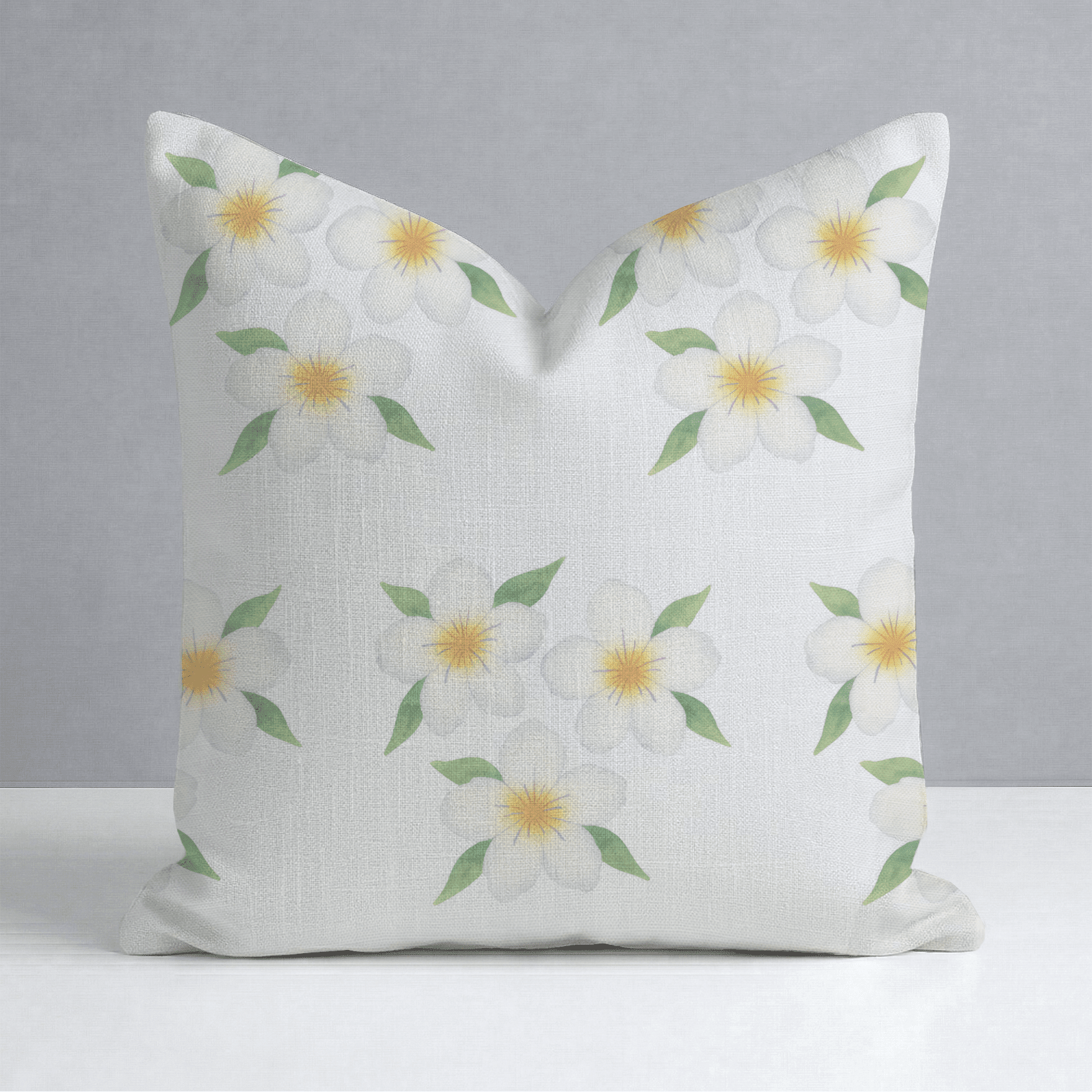 Yellow Sprouts Throw Pillow - Benton Lane Home - Lemon Park