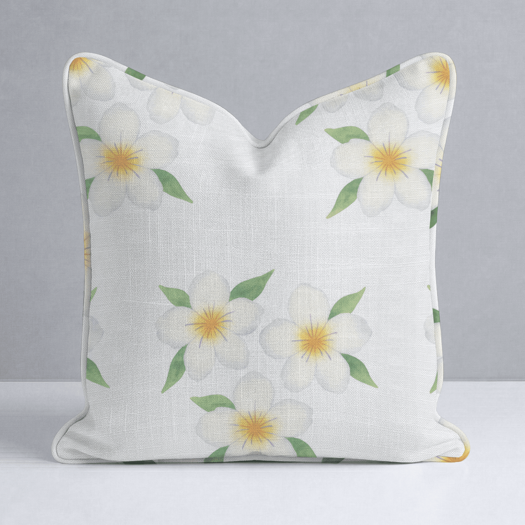 Yellow Sprouts Throw Pillow - Benton Lane Home - Lemon Park