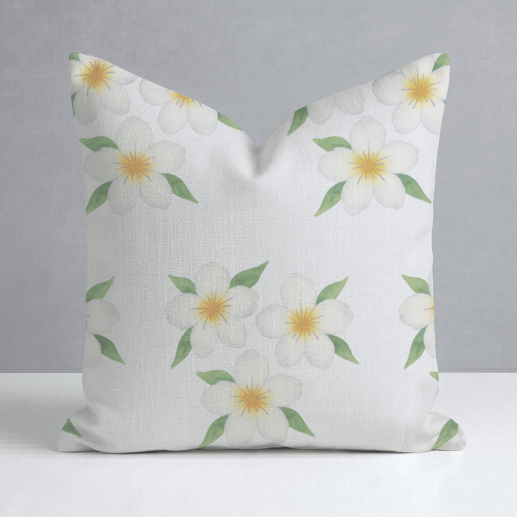 Yellow Sprouts Throw Pillow - Benton Lane Home - Lemon Park