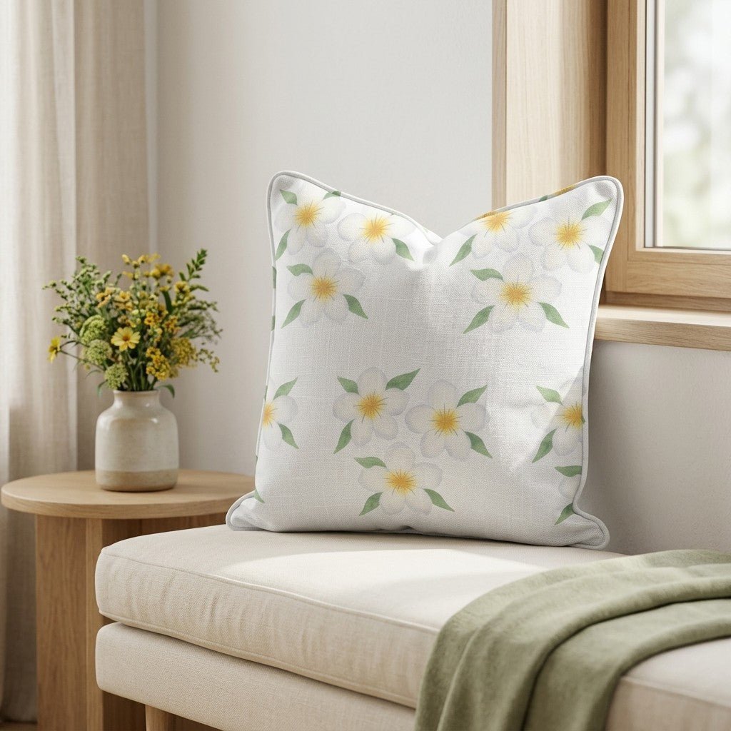 Yellow Sprouts Throw Pillow - Benton Lane Home - Lemon Park