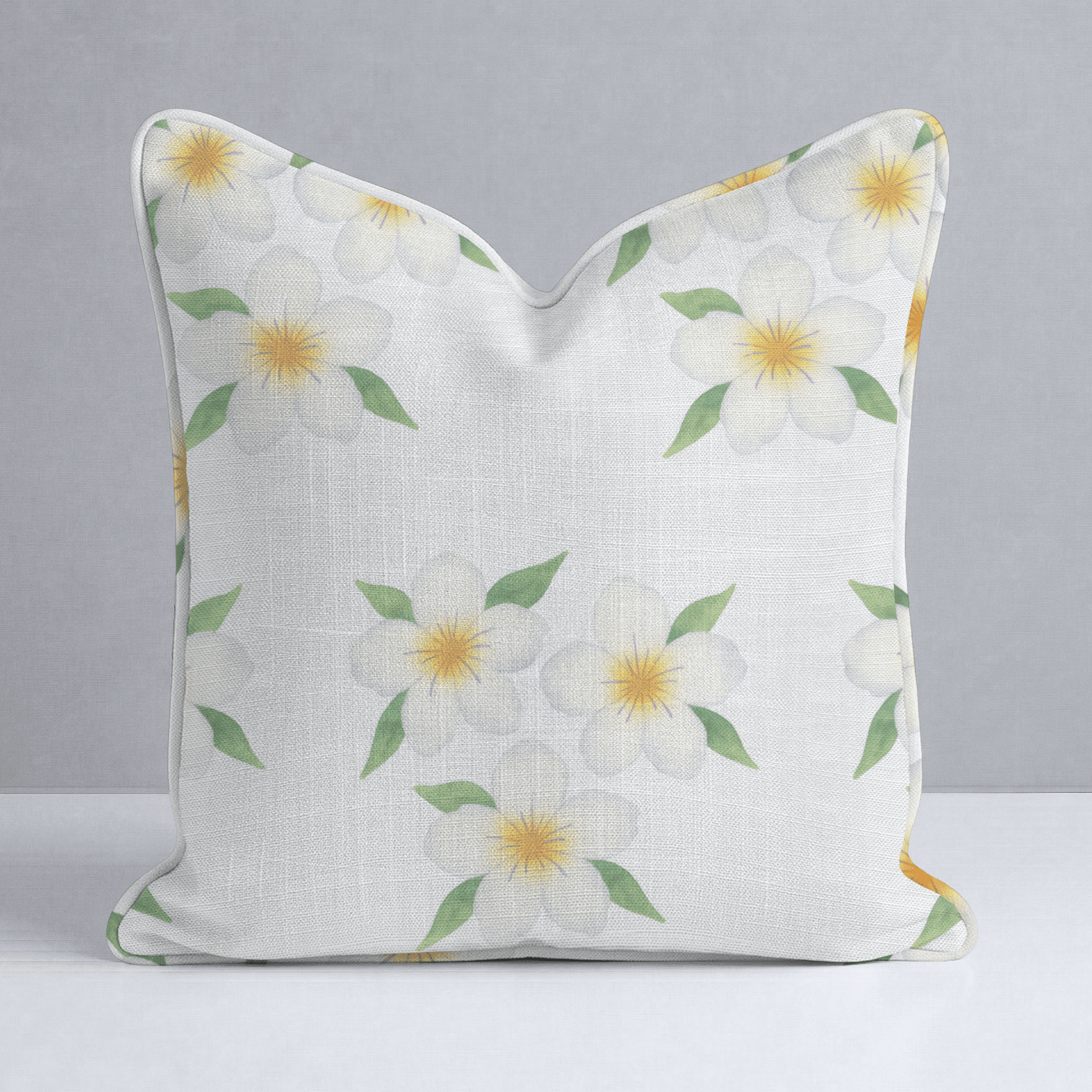 Yellow Sprouts Throw Pillow - Benton Lane Home - Lemon Park