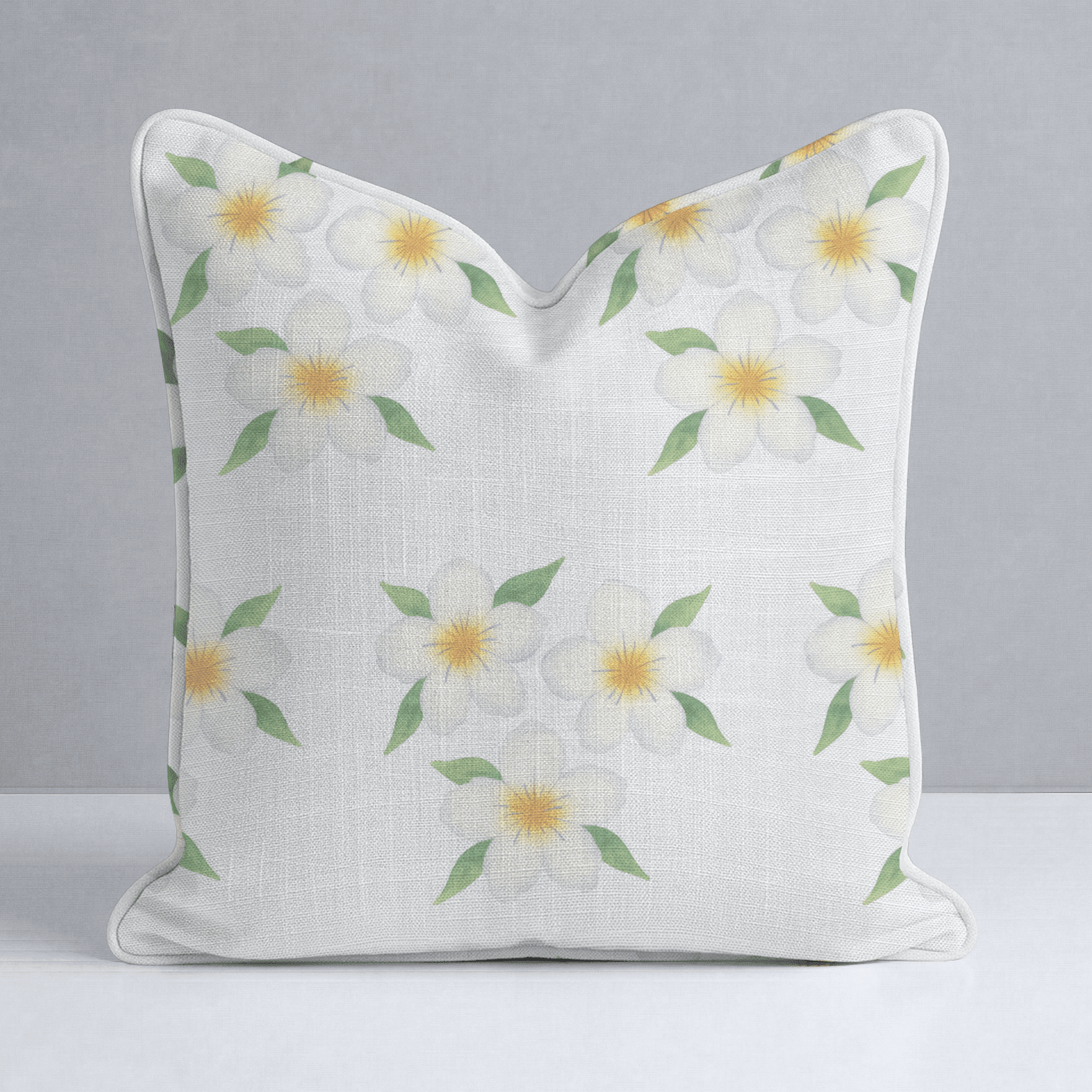 Yellow Sprouts Throw Pillow - Benton Lane Home - Lemon Park
