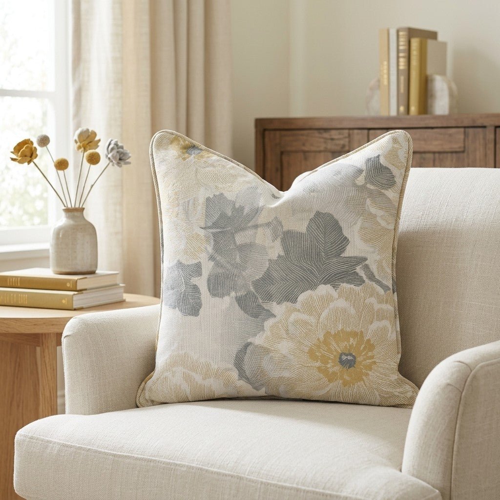 Yellow Wedding Throw Pillow - Benton Lane Home - Lemon Park