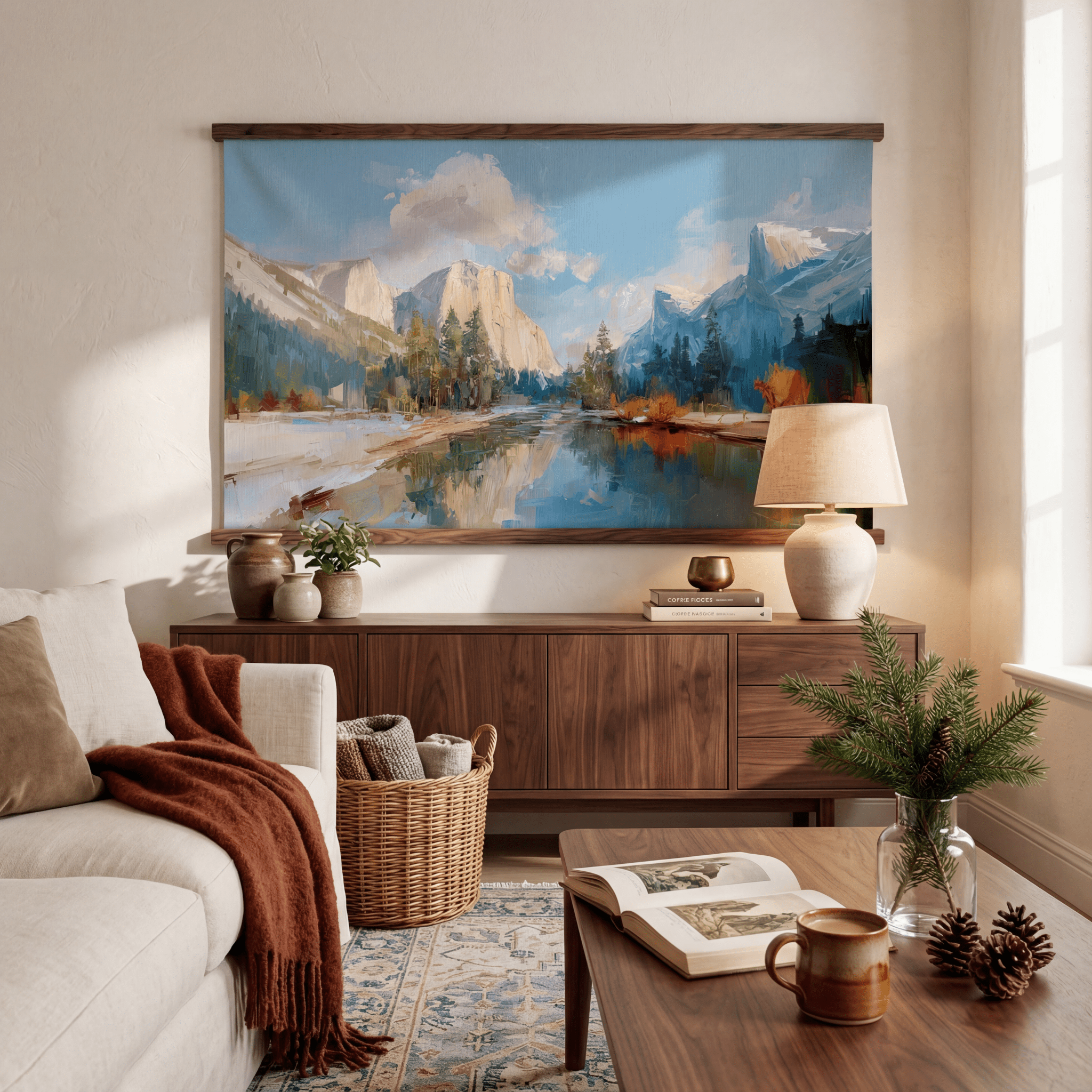 Yosemite Valley in Autumn - Tapestry - Benton Lane Home - Lemon Park