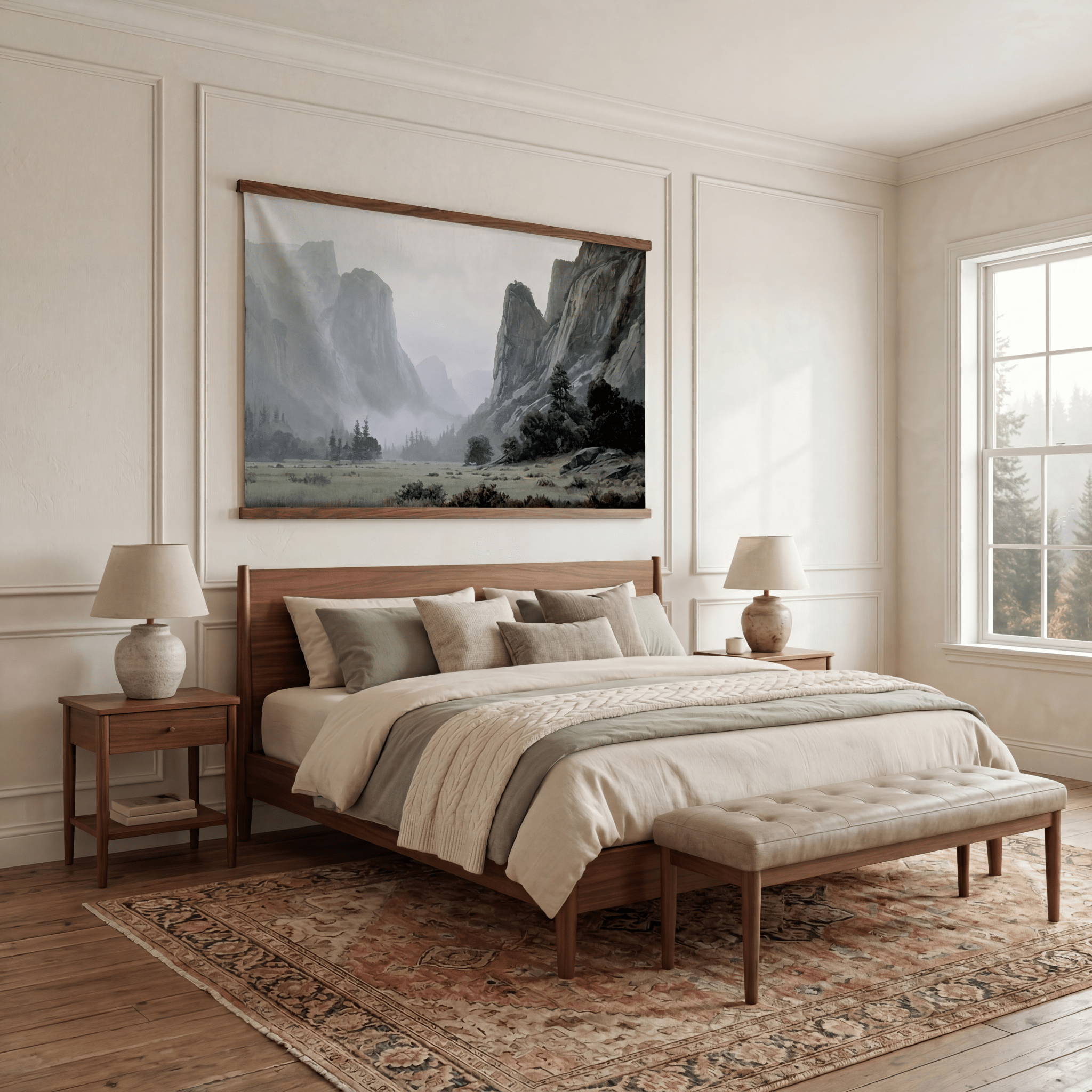 Yosemite Valley - Tapestry - Painted Paper