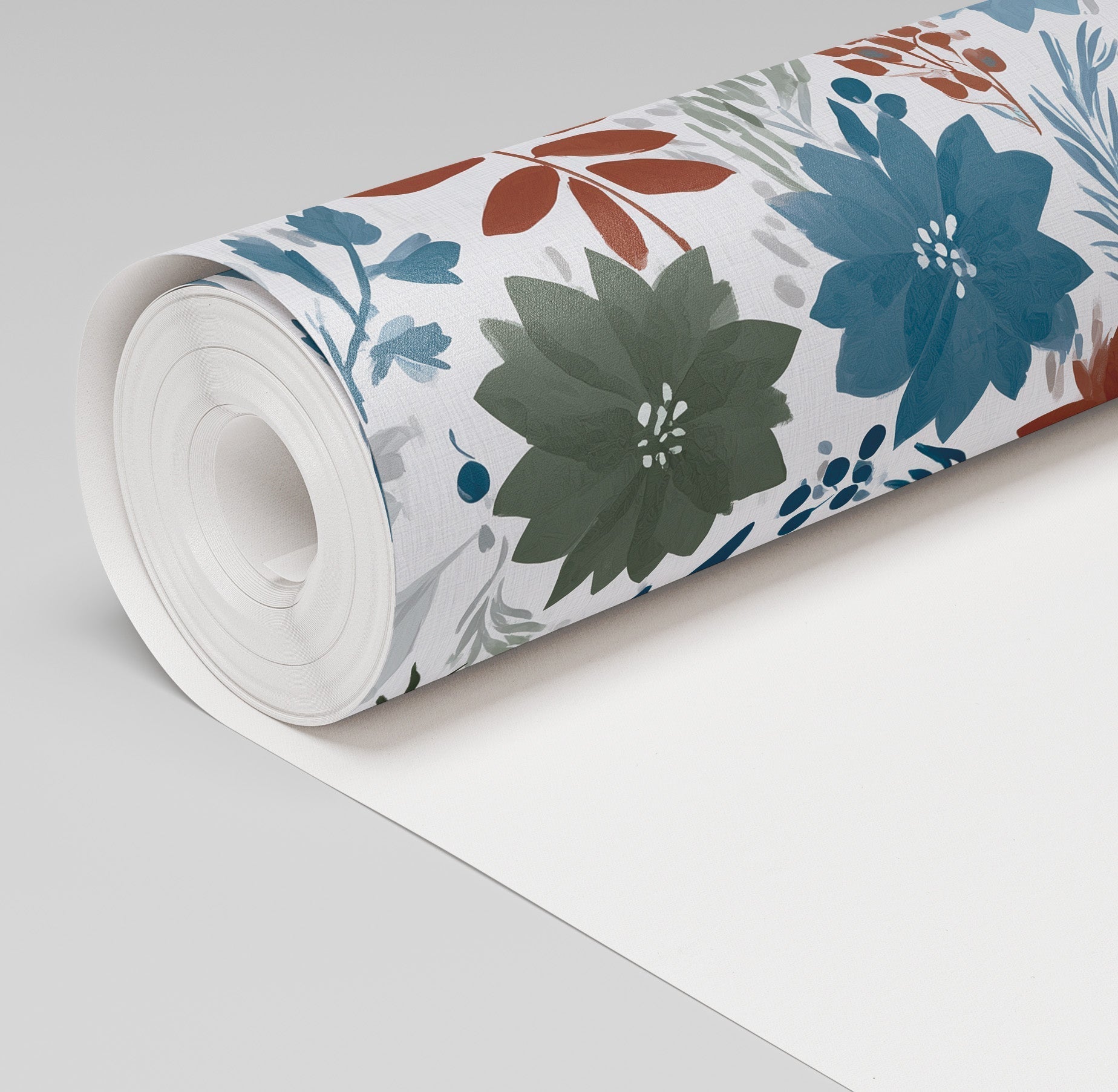 Yuletide Blooms Wallpaper - Benton Lane Home - Painted Paper