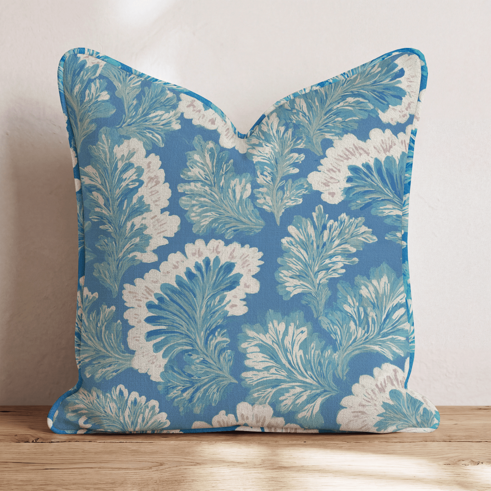 Zelda Blues Throw Pillow - Benton Lane Home - Hillcroft Home