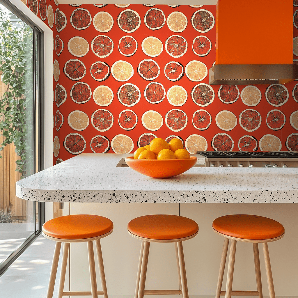 Zest Fest Wallpaper - Benton Lane Home - Painted Paper