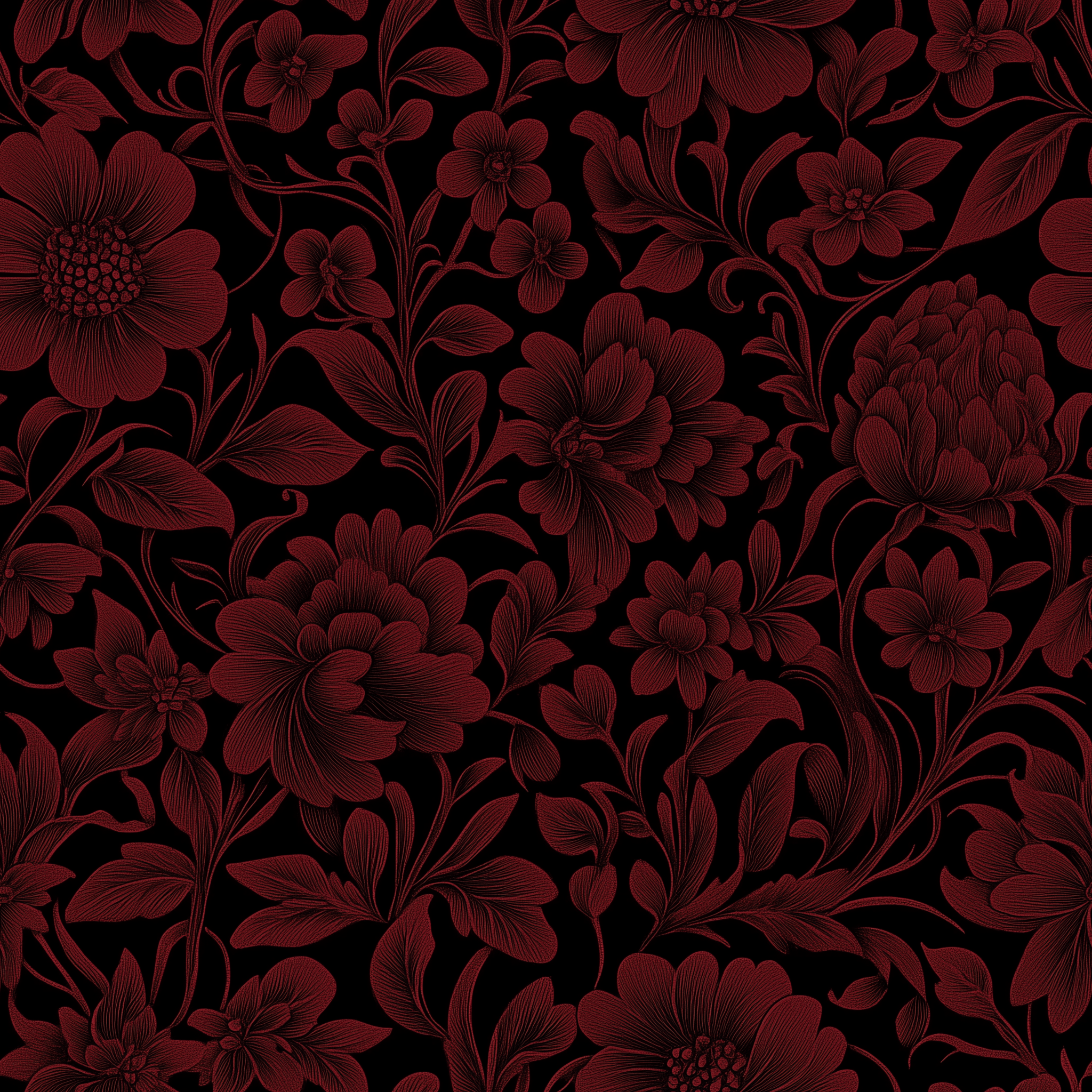 Zinfandel Bloom Wallpaper - Benton Lane Home - Painted Paper