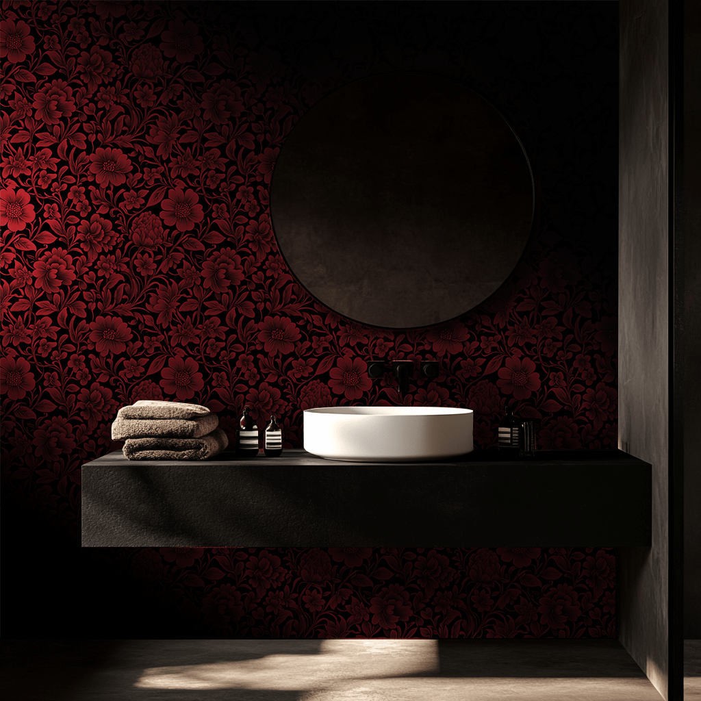 Zinfandel Bloom Wallpaper - Benton Lane Home - Painted Paper