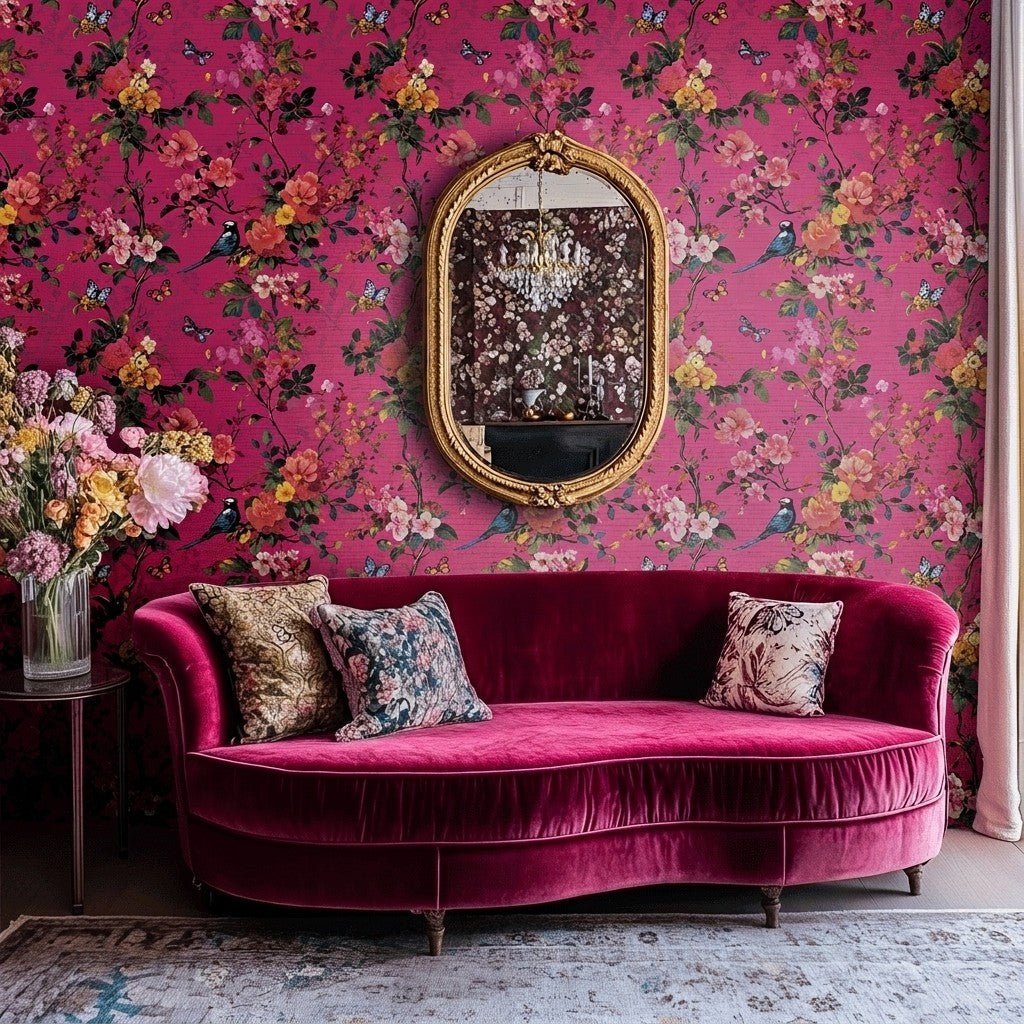 Zinnia Faux Grasscloth Wallpaper - Painted Paper