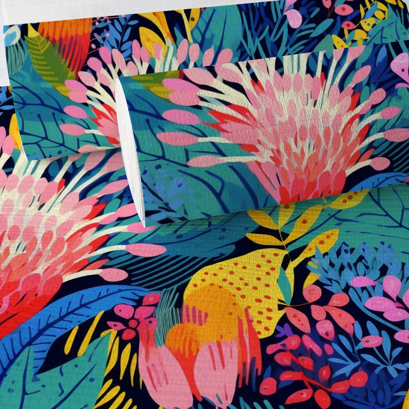 Zuri Floral Faux Grasscloth Wallpaper - Painted Paper